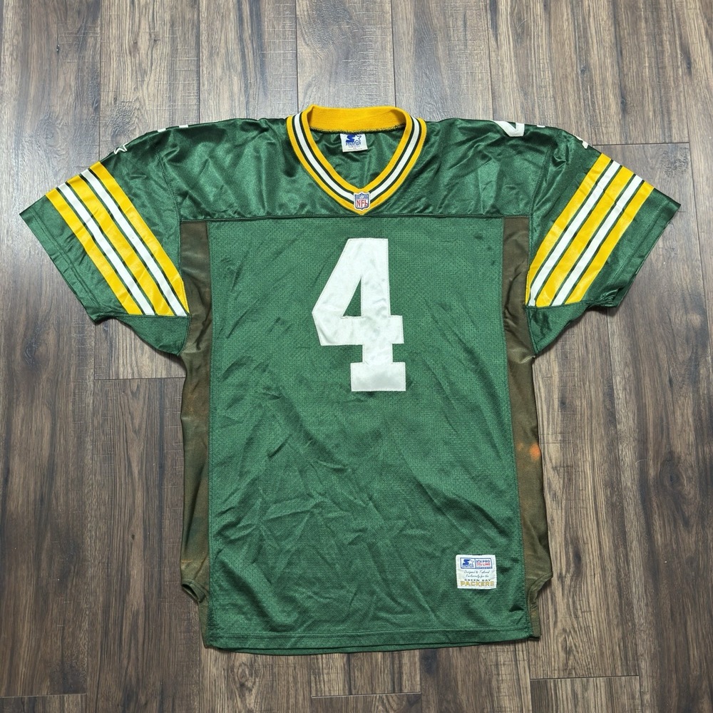 Starter Green Bay Packers Brett Favre #4 NFL Pro Line Green Jersey Size 46